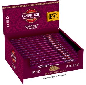 Candelight Filter Cigarillo Cherry Red