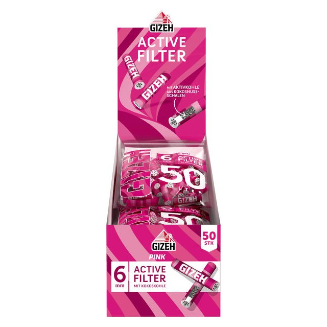 GIZEH Pink Active Filter 6mm 10er