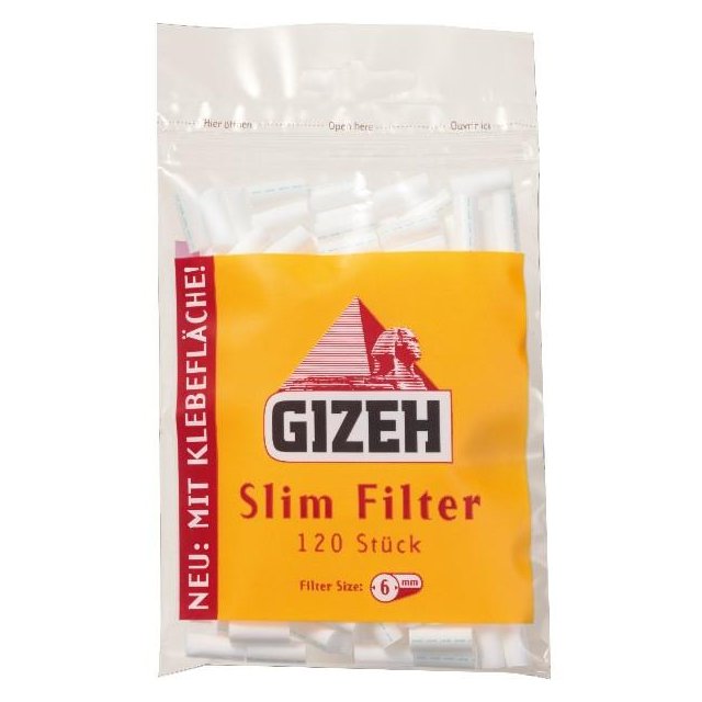 GIZEH Slim Filter mit Klebefläche 20er