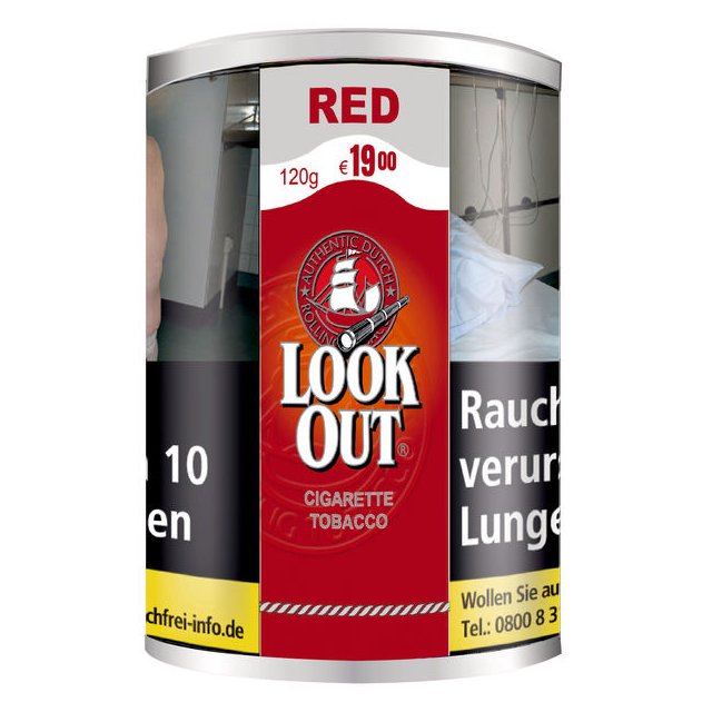 Look Out Red Cigarette Tobacco 120g