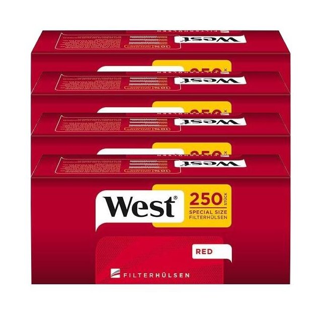 West Special Filter Size Red Filterhülsen 4er Pack