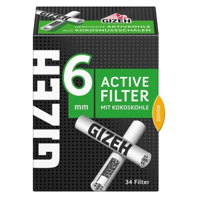GIZEH Active Filter mit Aktivkohle 10er