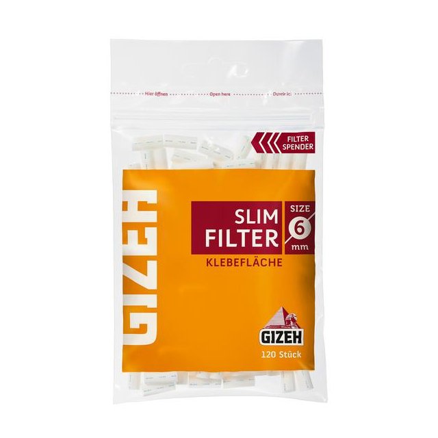 GIZEH Slim Filter mit Klebefläche